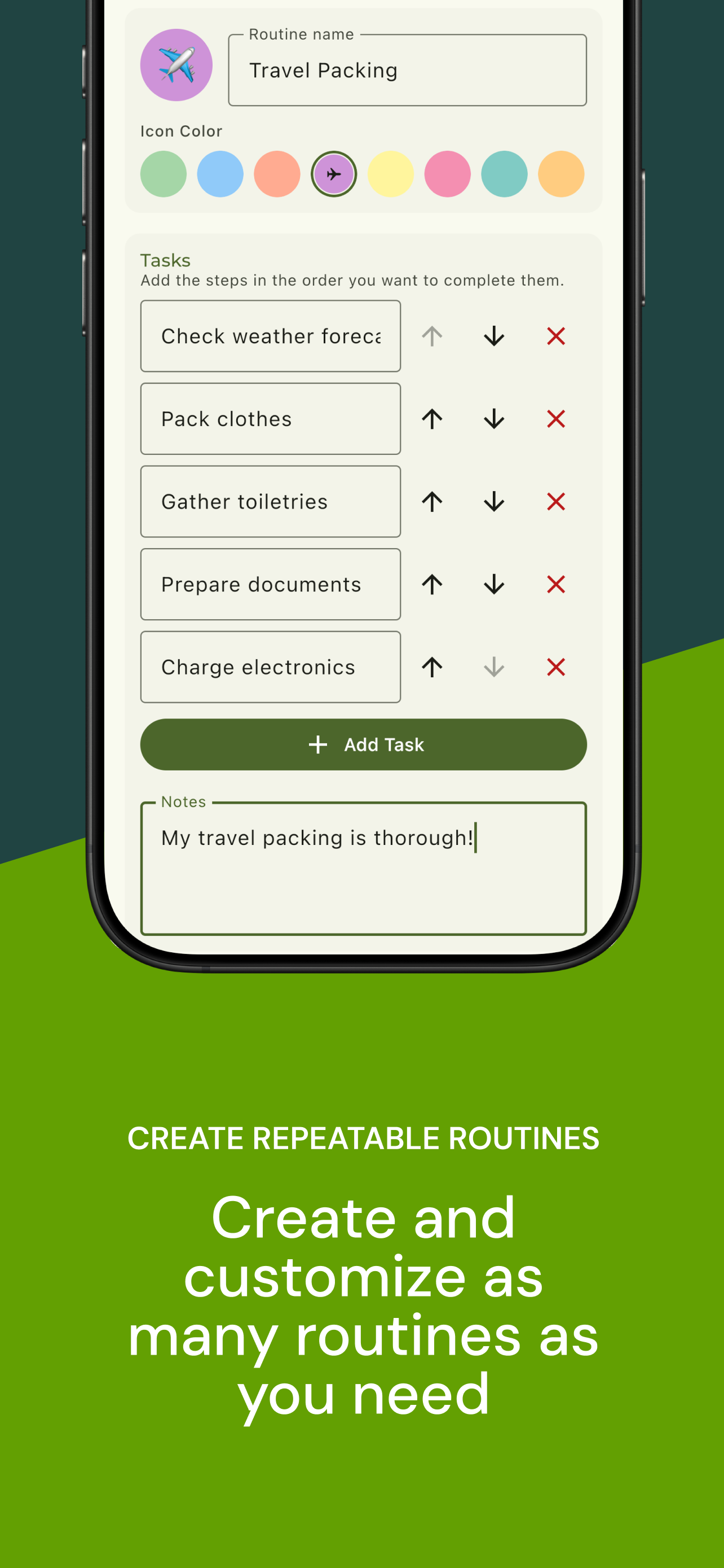 Routine creation flow